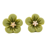 green flower studs