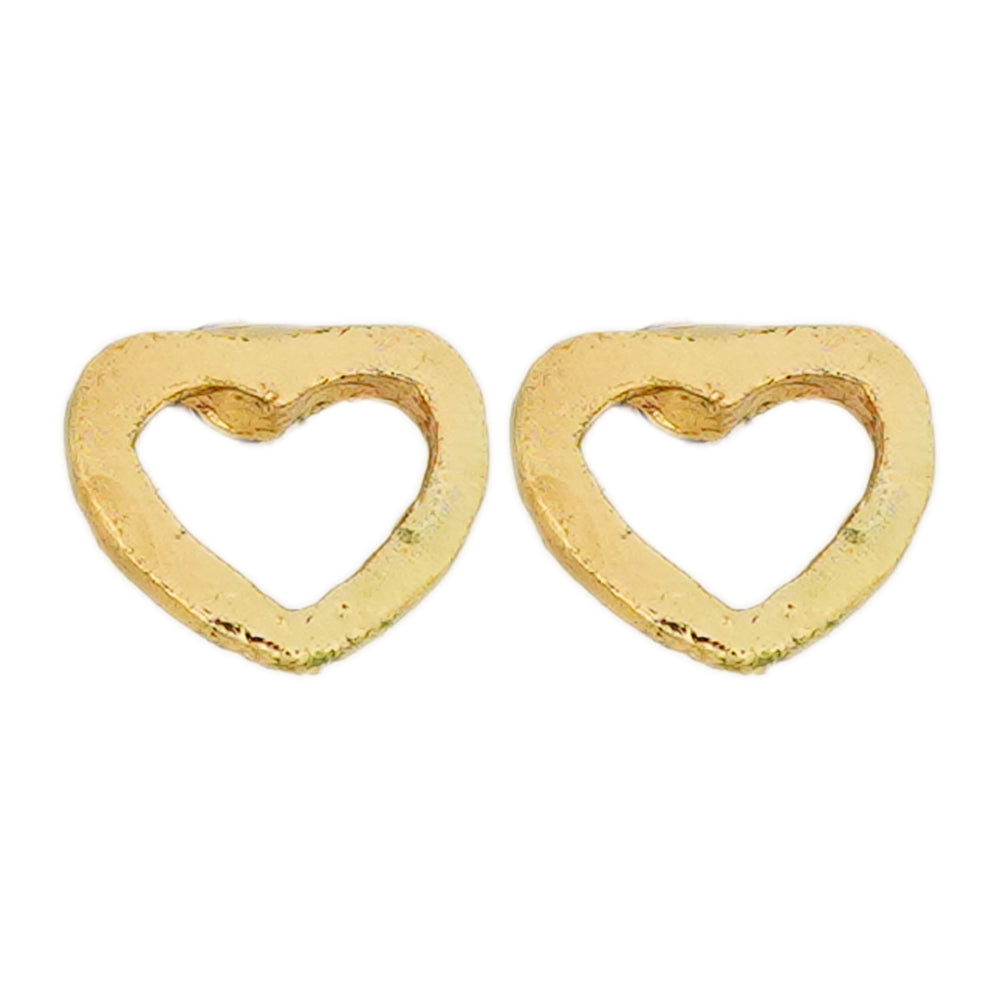 hollow heart studs
