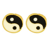 round black&white studs D759