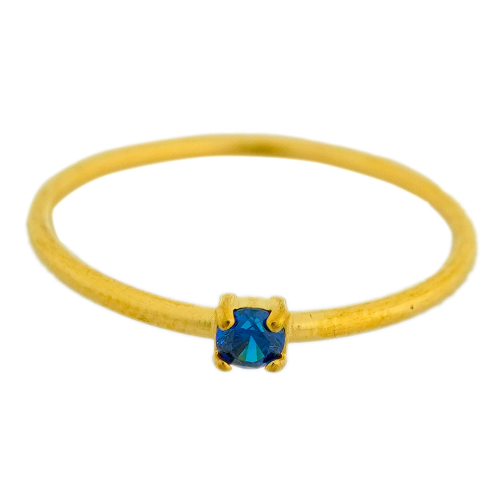 Operose sea blue zircon Ring