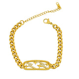 Twisted Zircon Lightning choker bracelet