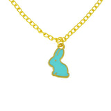 cyan rabbit pendant