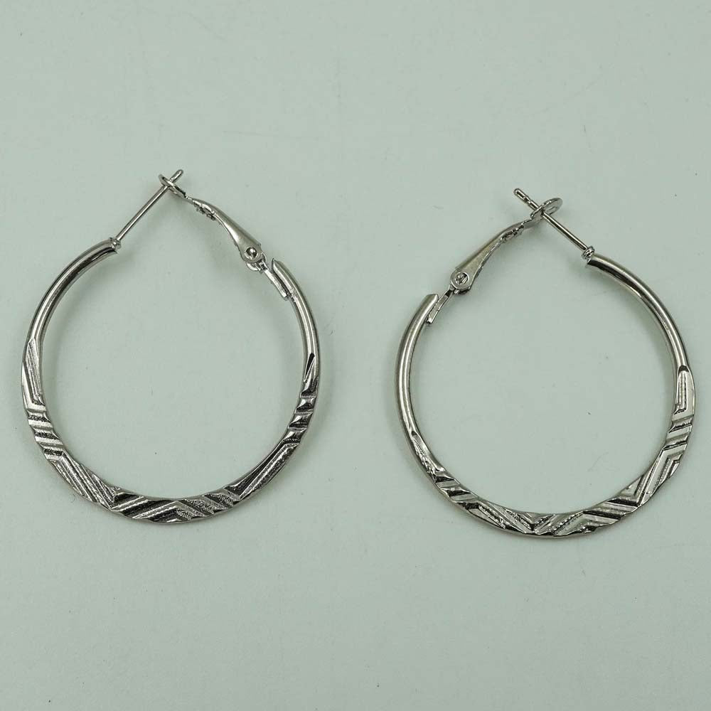 roman silver hoops