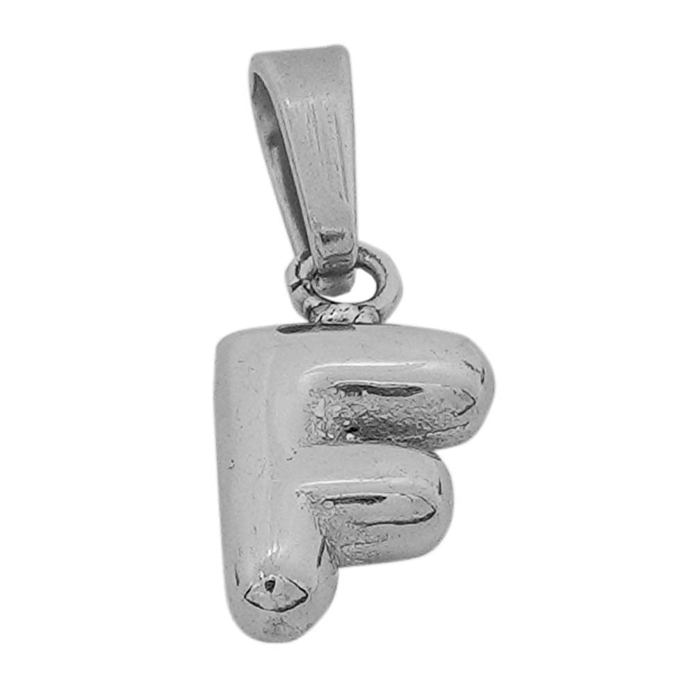 18k platinum alphabets - F