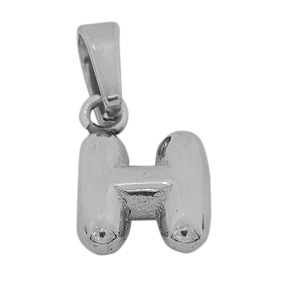 18k platinum alphabets - H