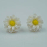 white flower studs