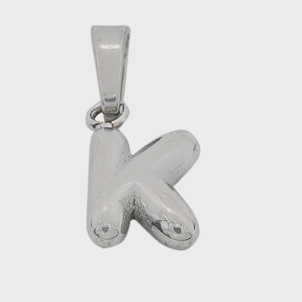 18k platinum alphabets - K