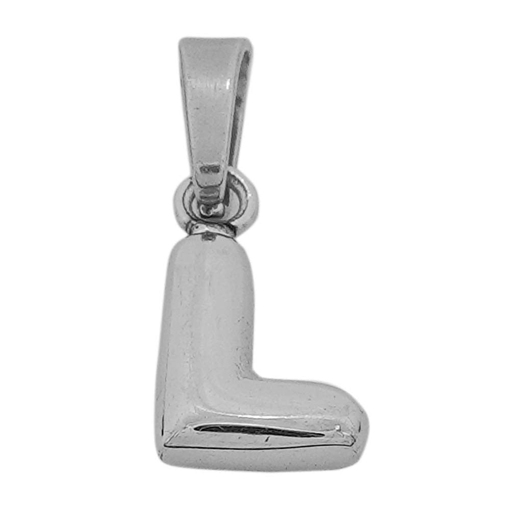 18k platinum alphabets - L