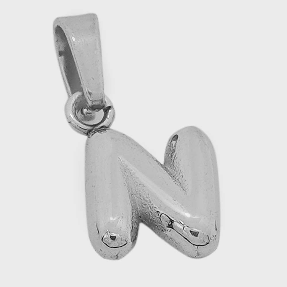 18k platinum alphabets - N