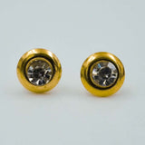 rounded zircon studs