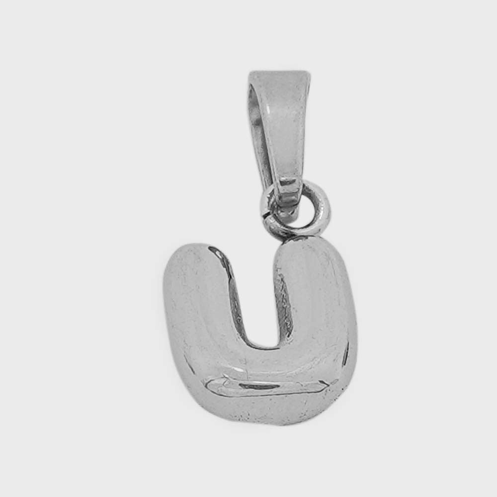 18k platinum alphabets - U