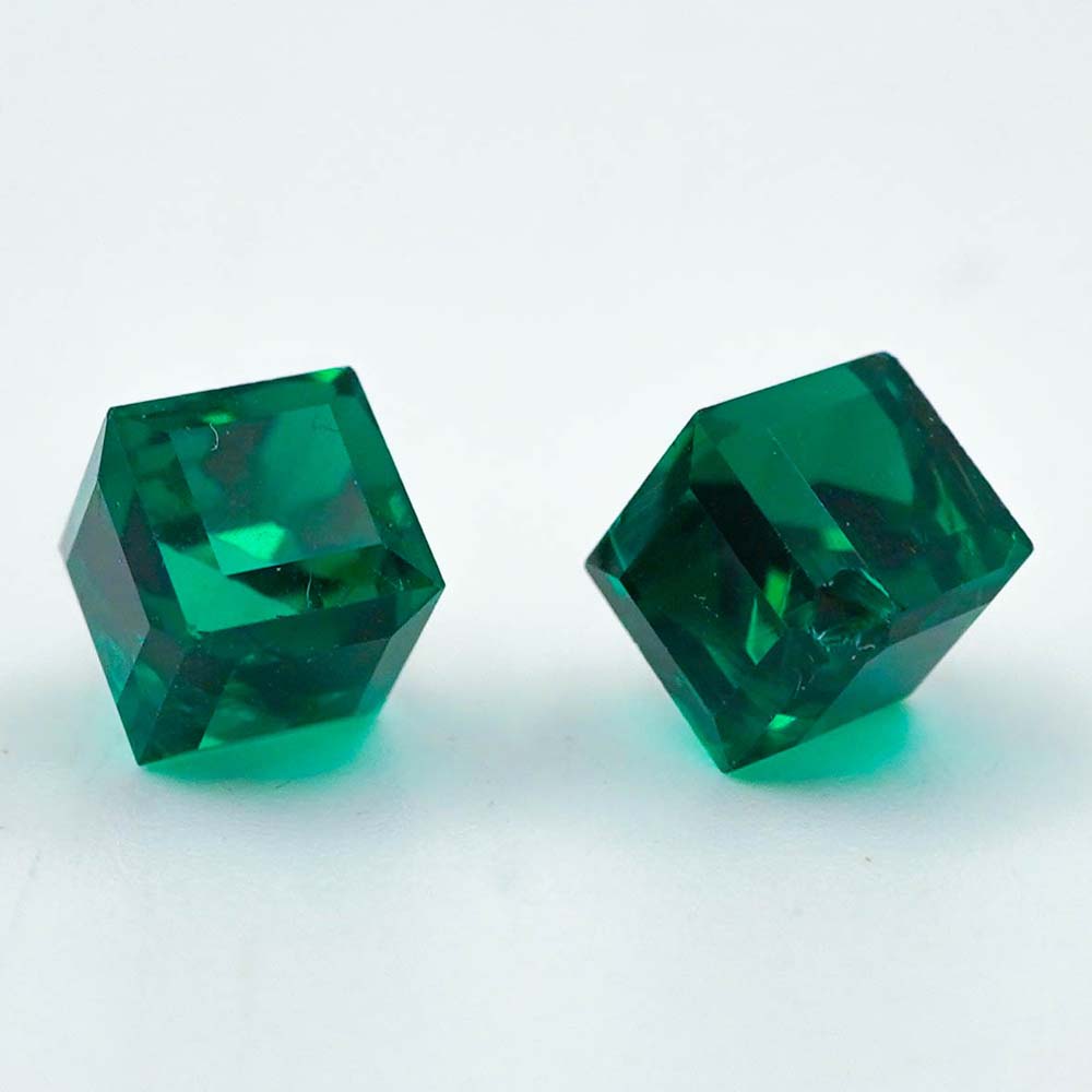 green cubic studs