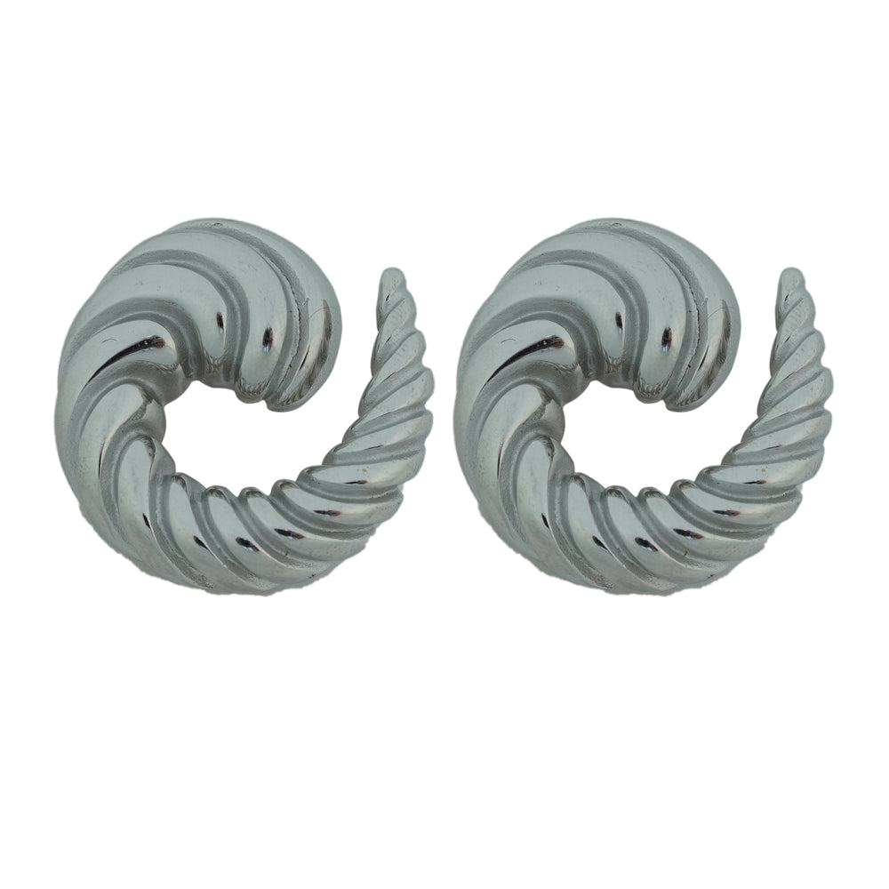 Spiral earrings silver plated _D275