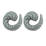 Spiral earrings silver plated _D275