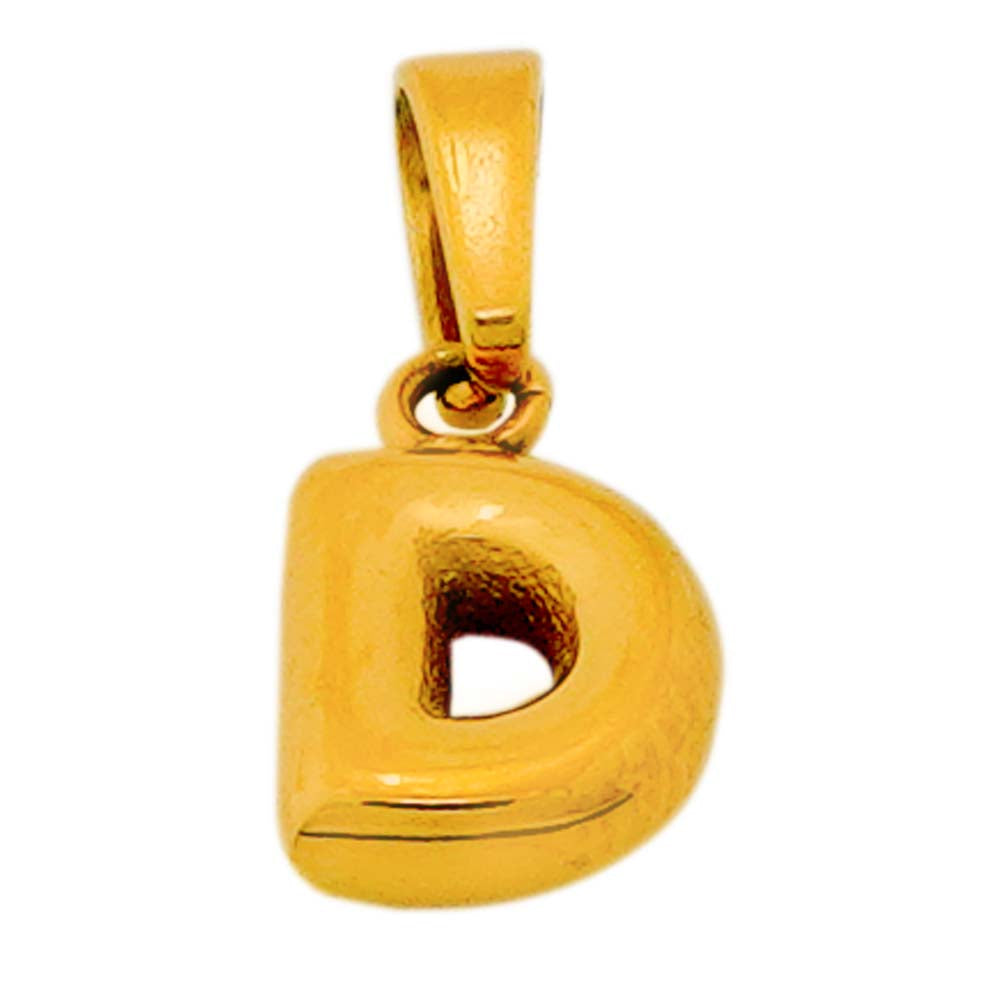 18k gold plated alphabets - D