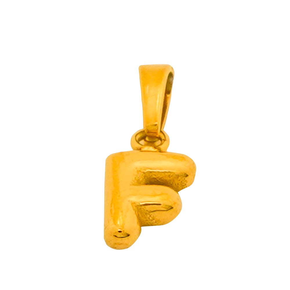 18k gold plated alphabets - F