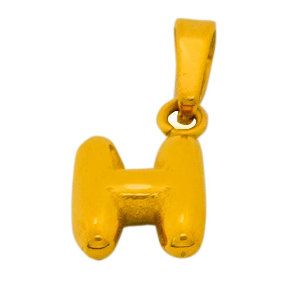 18k gold plated alphabets - H