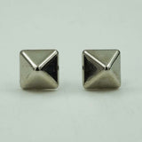 pyramid silver studs