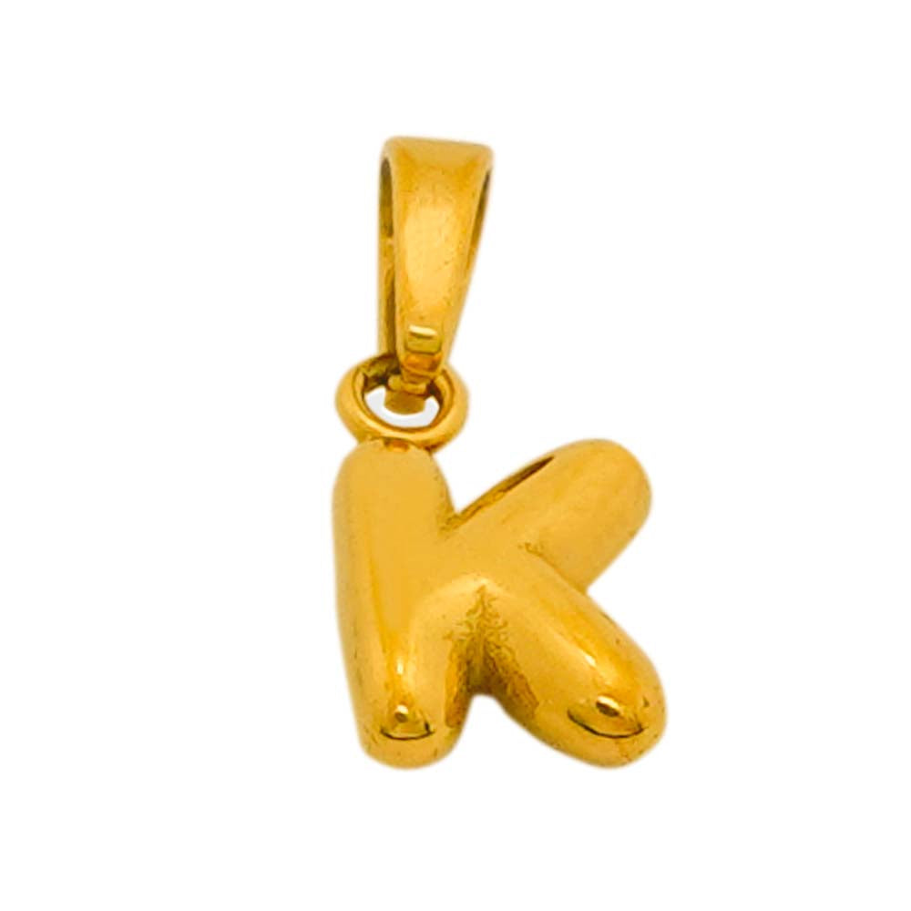 18k gold plated alphabets - K
