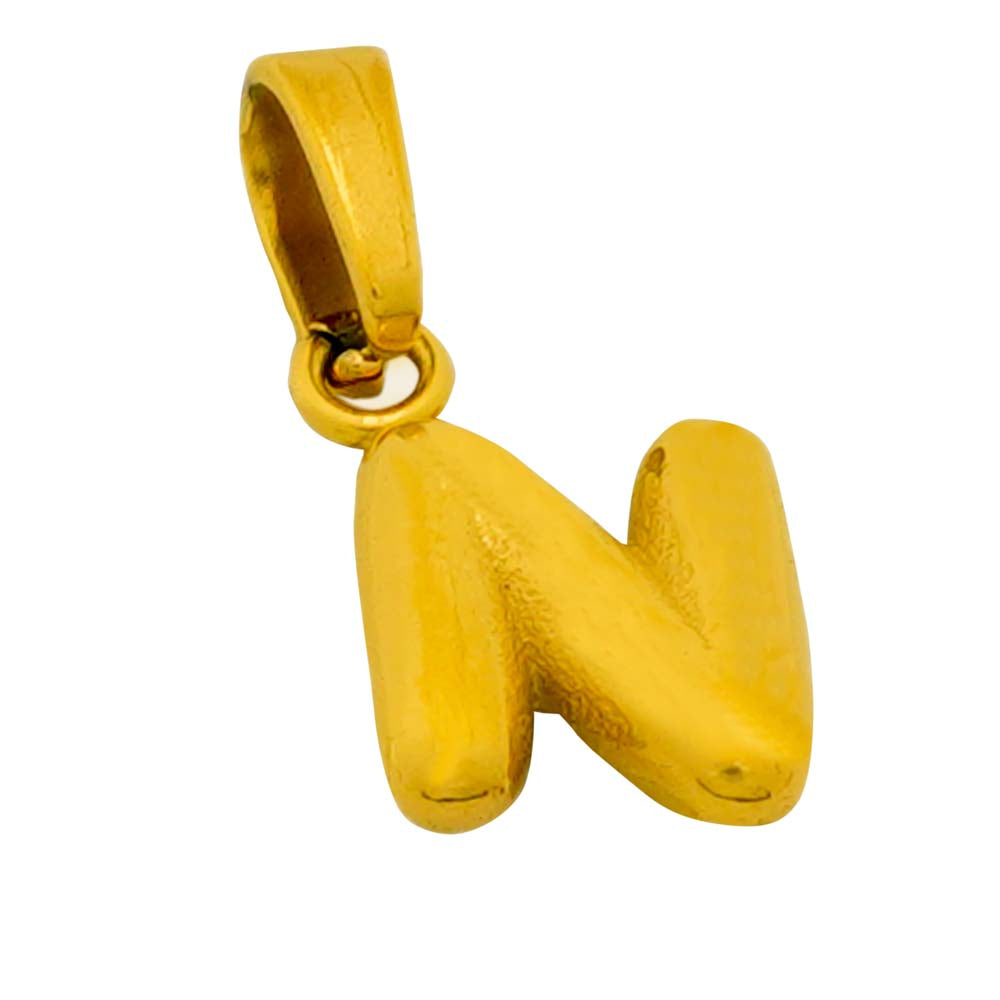 18k gold plated alphabets - N