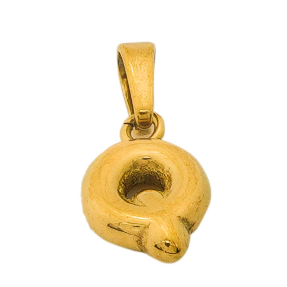18k gold plated alphabets - Q
