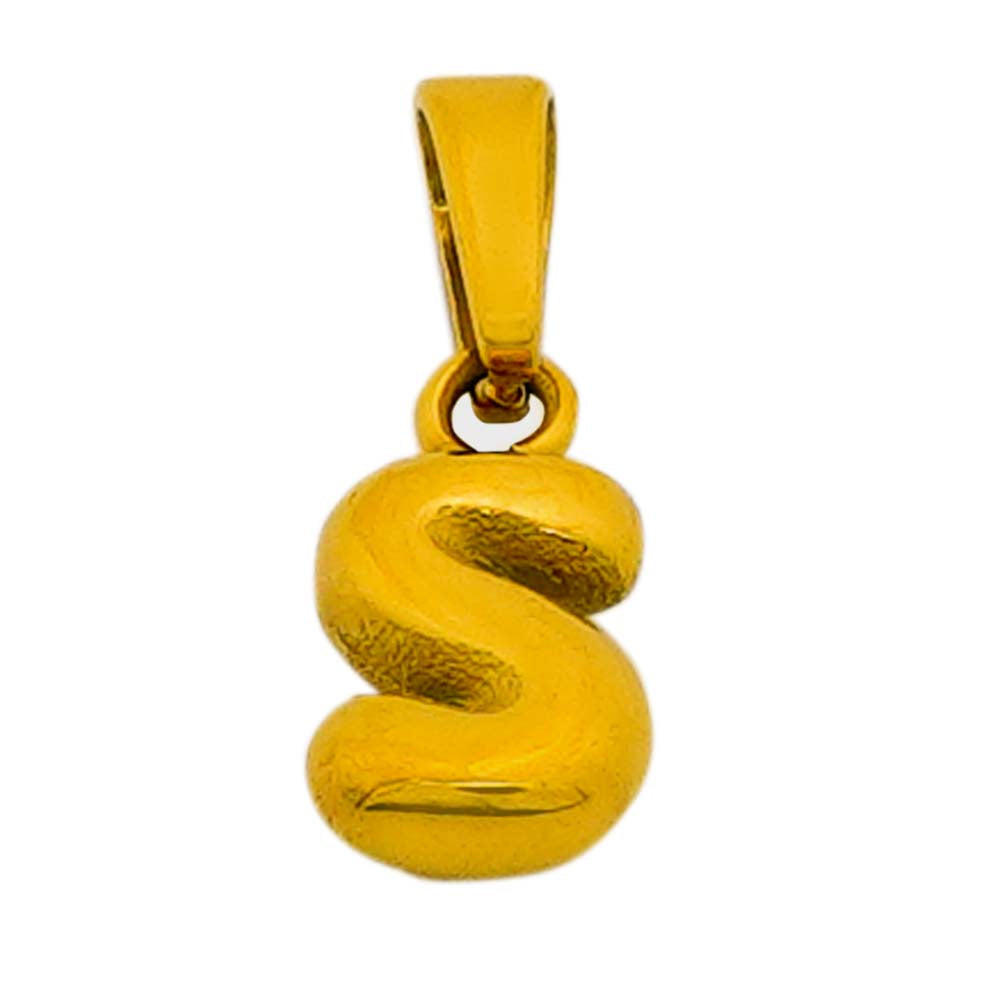 18k gold plated alphabets - S