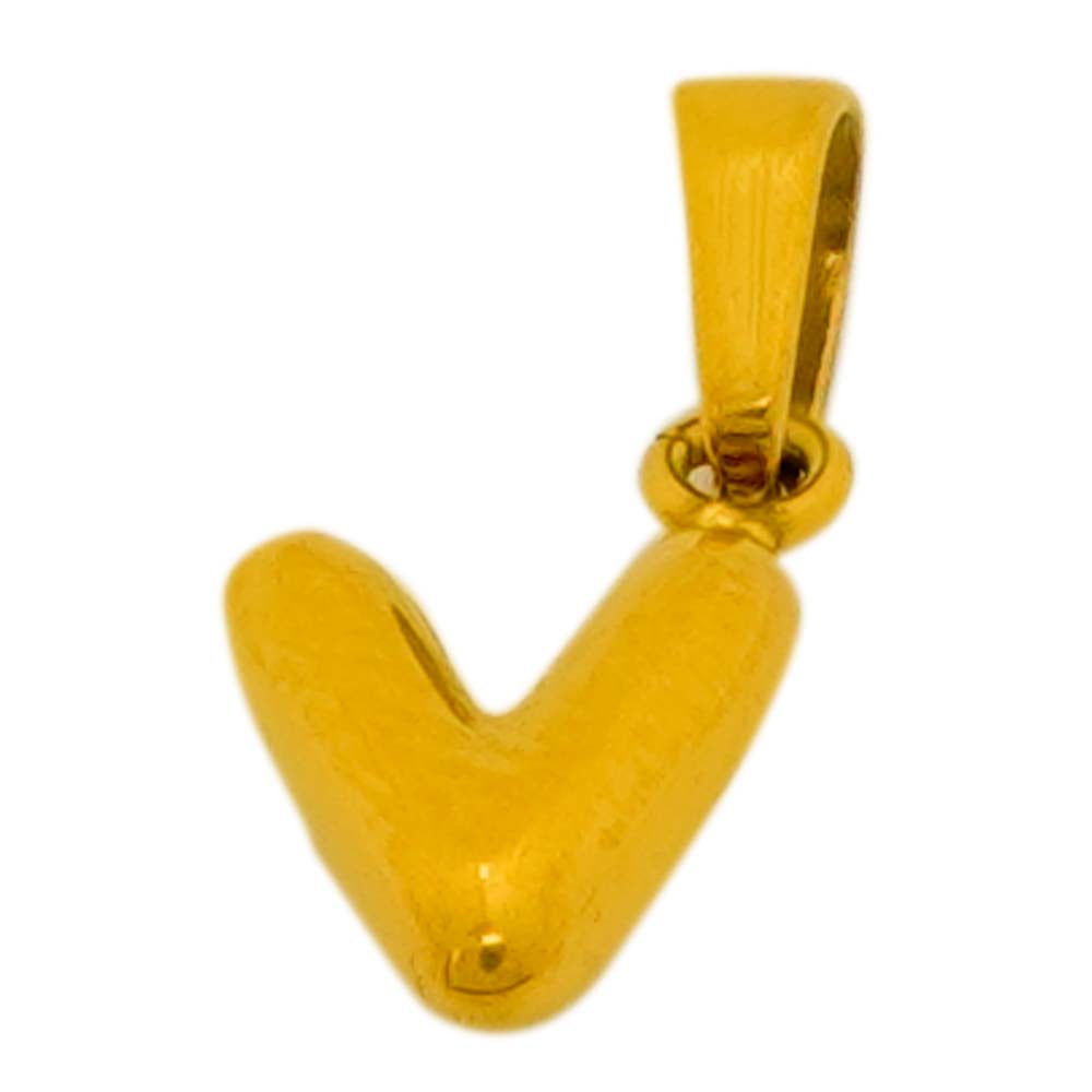 18k gold plated alphabets - V