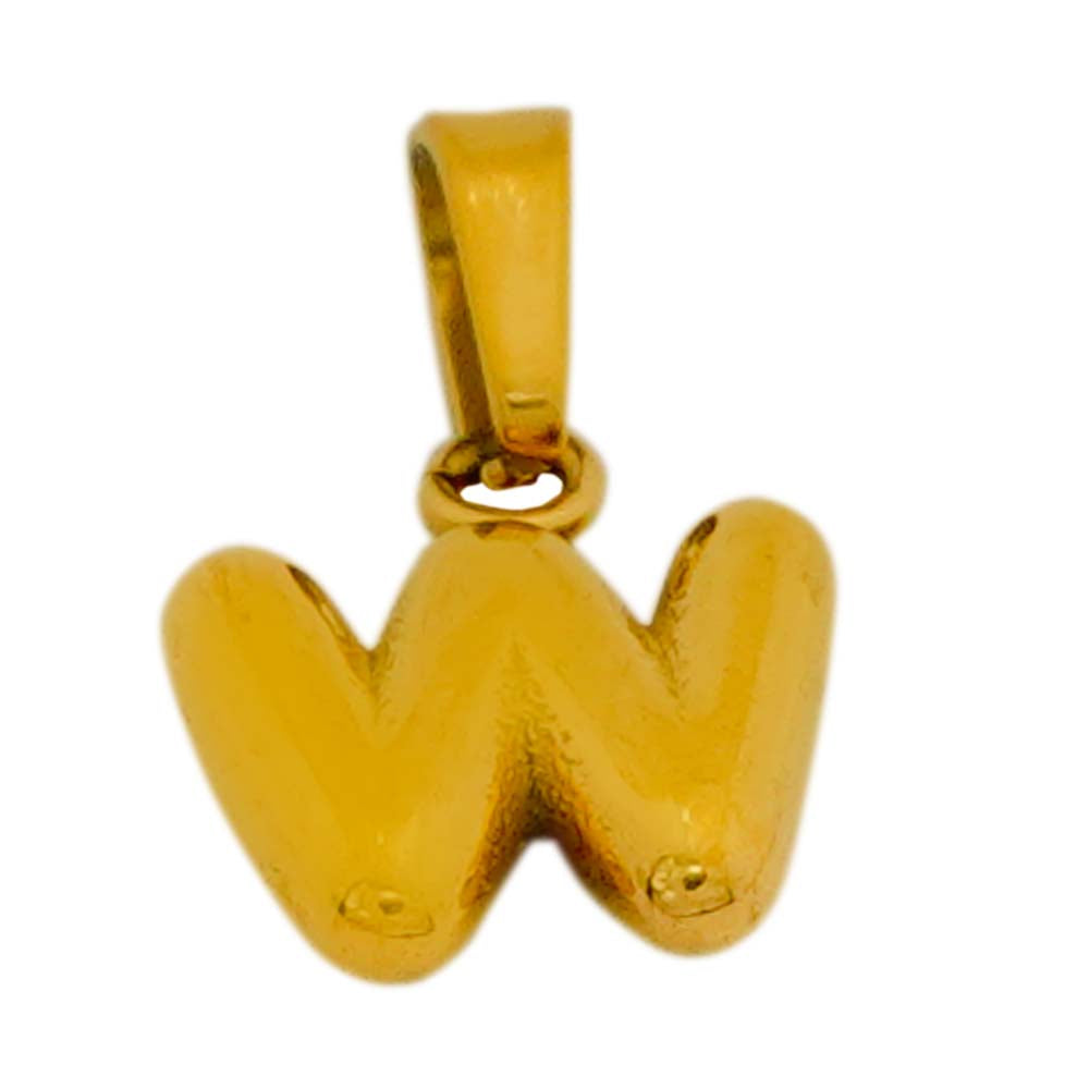 18k gold plated alphabets - W