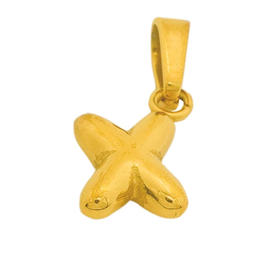 18k gold plated alphabets - X