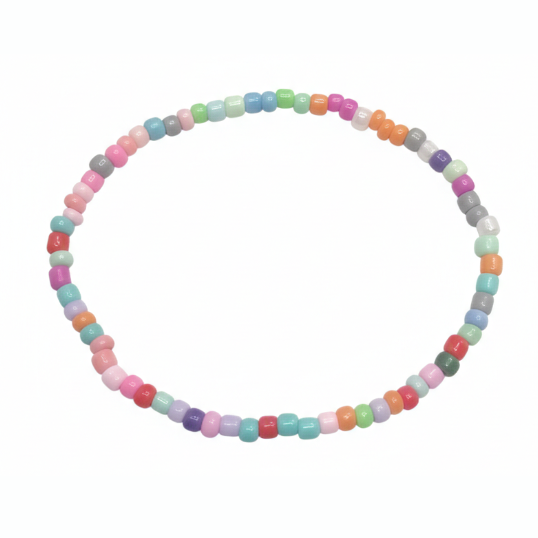 Pastel Candy-Colored Dainty Seed Bead Bracelet