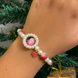Pearl and Mixed Stone Divine Portrait Bracelet - A Spiritual Token