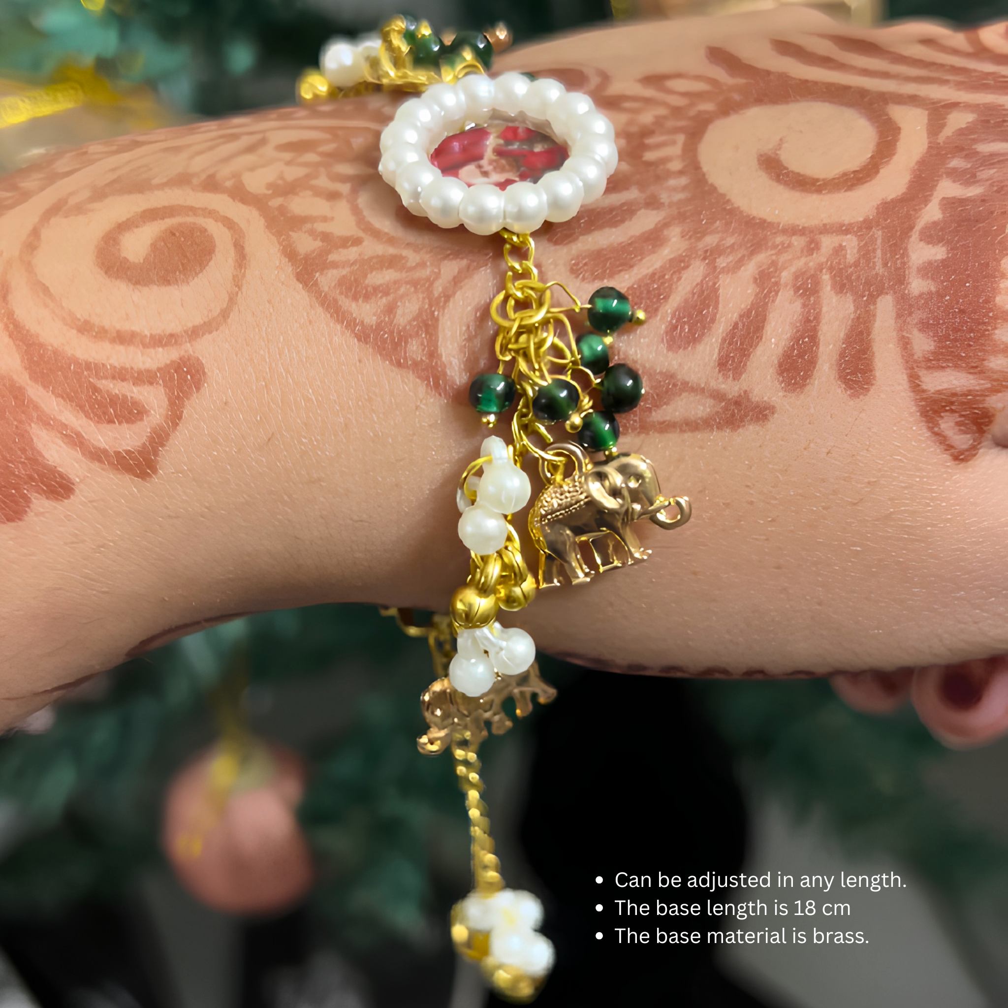 Sacred Harmony: Handcrafted Gold-Tone Spiritual Charm Bracelet