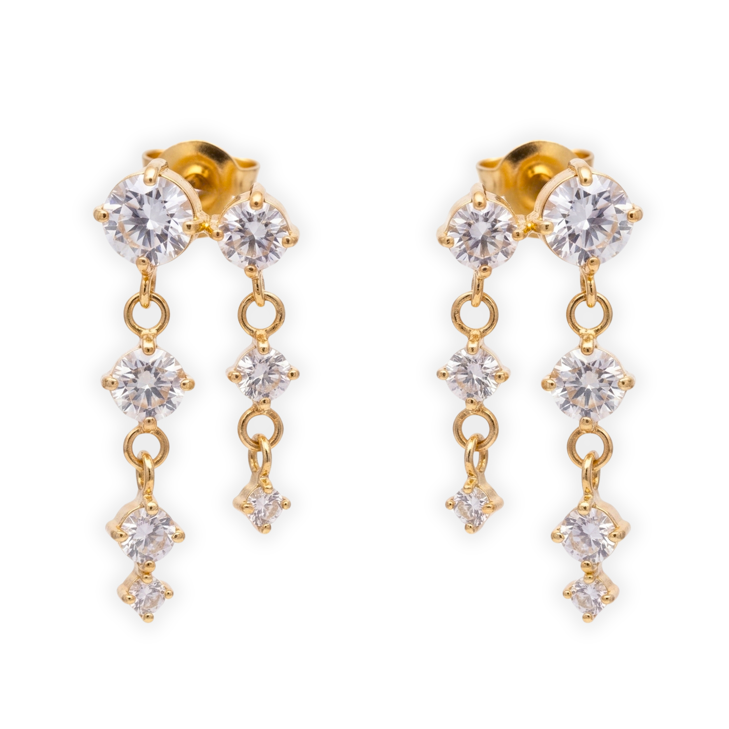 Celestial Cascade Cubic Zirconia Drop Earrings