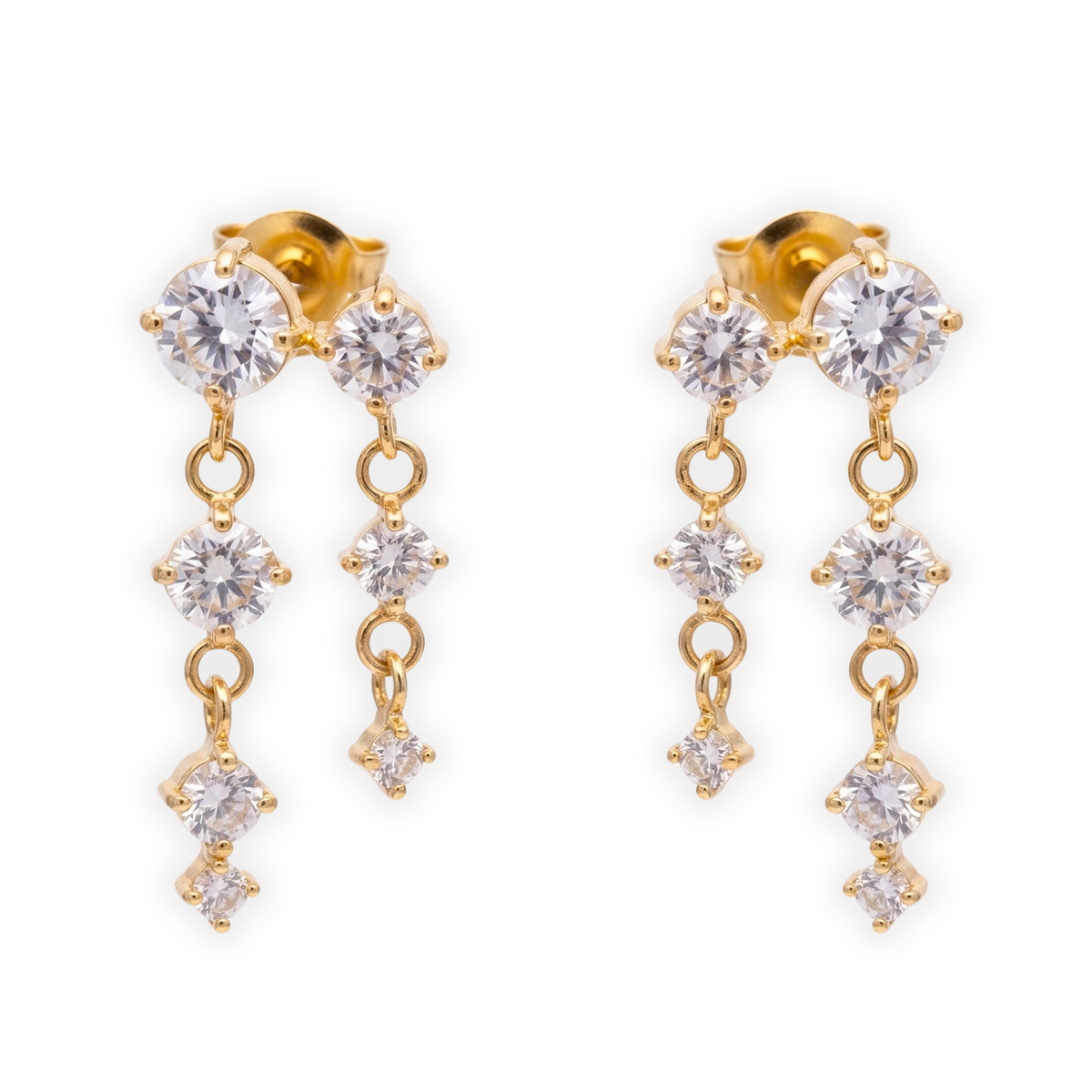 Celestial Cascade Cubic Zirconia Drop Earrings