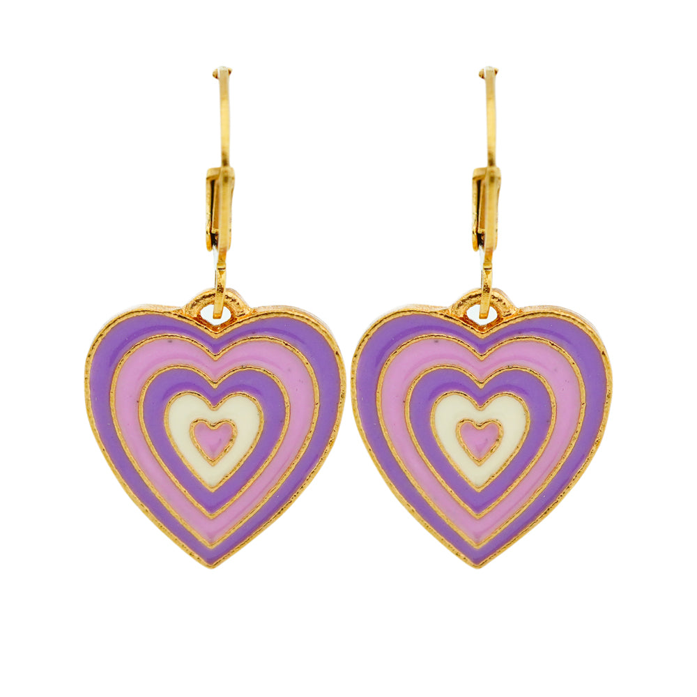 tipsy heart earrings multicolour