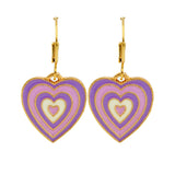 tipsy heart earrings multicolour