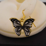 black butterfly earrings