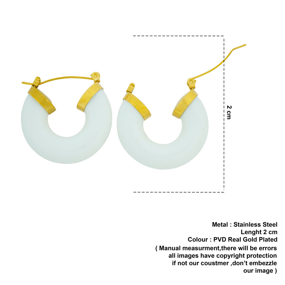 White coloured acrylic hoops