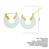 White coloured acrylic hoops