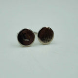 silver disc studs