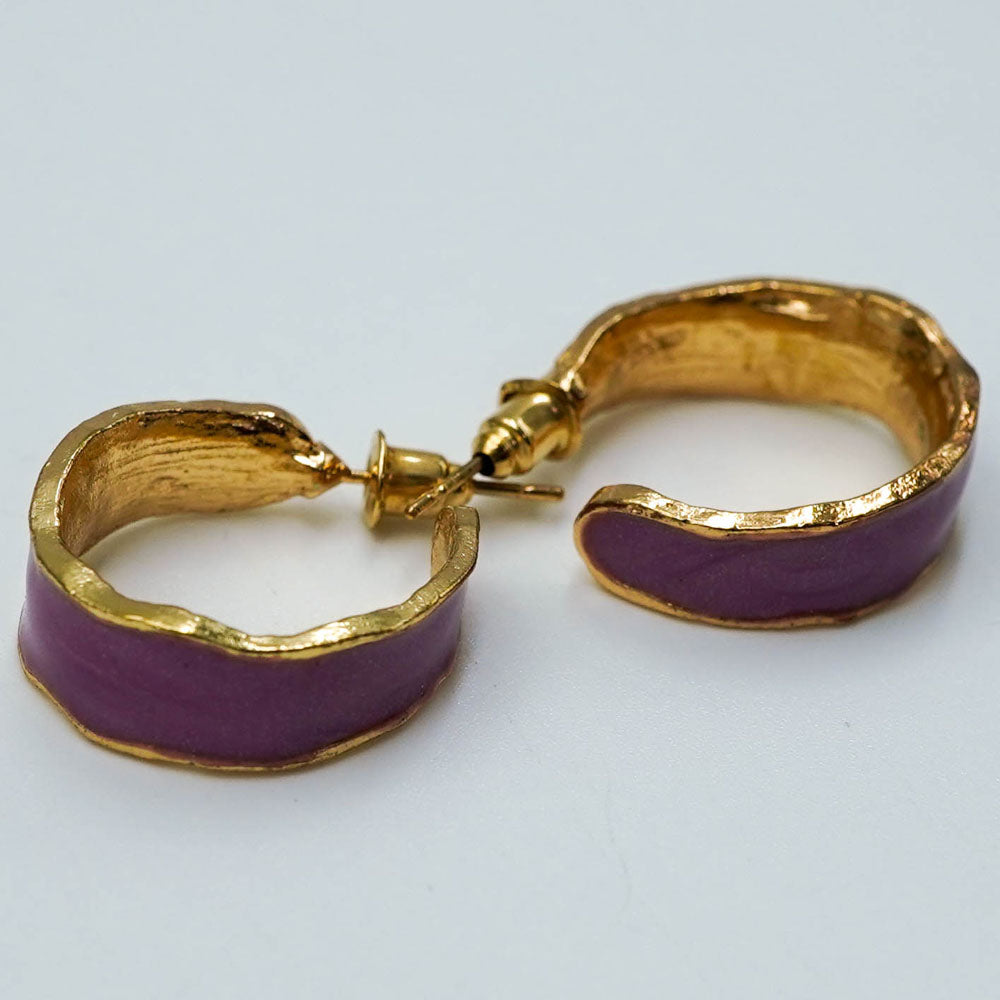 purple enamel hoops