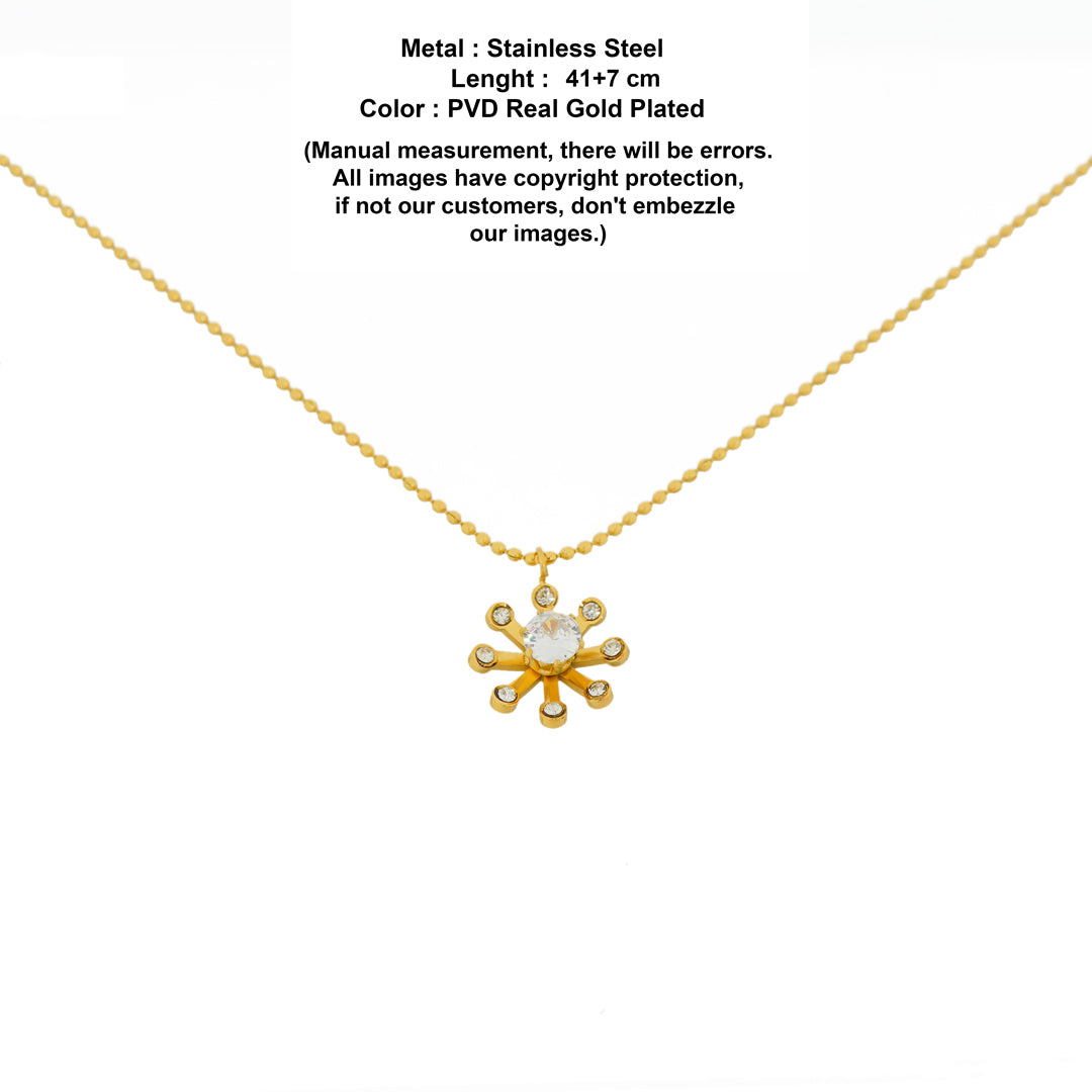 diamond sunflower necklace