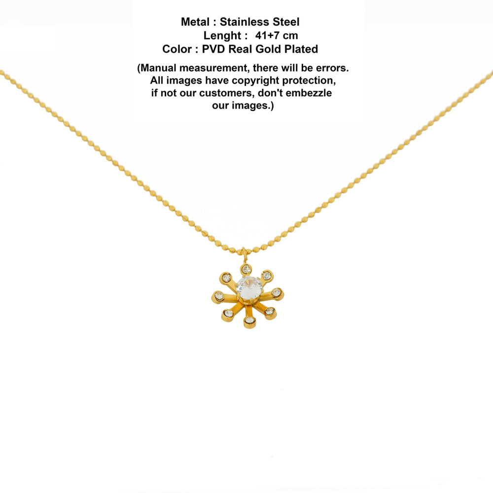diamond sunflower necklace