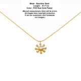 diamond sunflower necklace