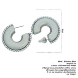 thick zircon studded hoops d471