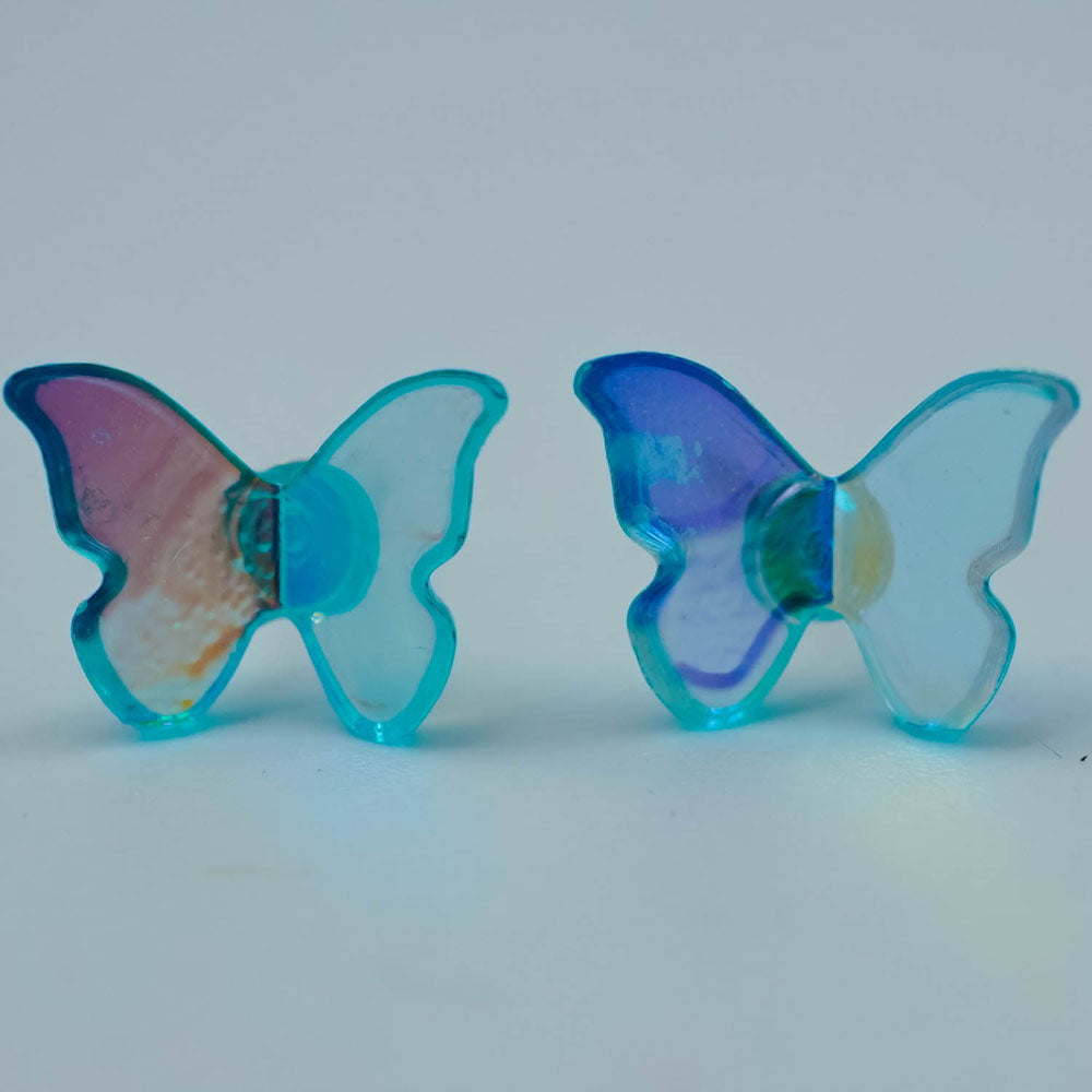 blue butterfly studs