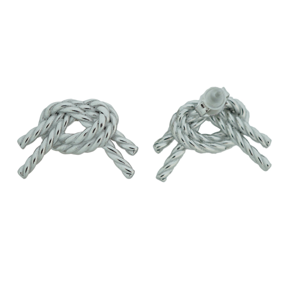 Knot silver plated earrings D463