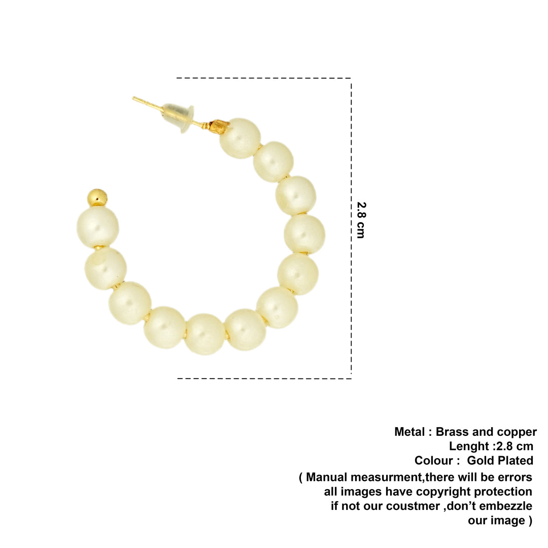 Alaara White pearl hoops