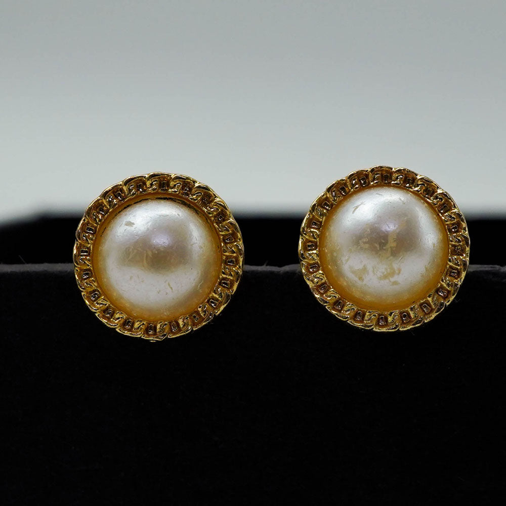 golden pearl studs