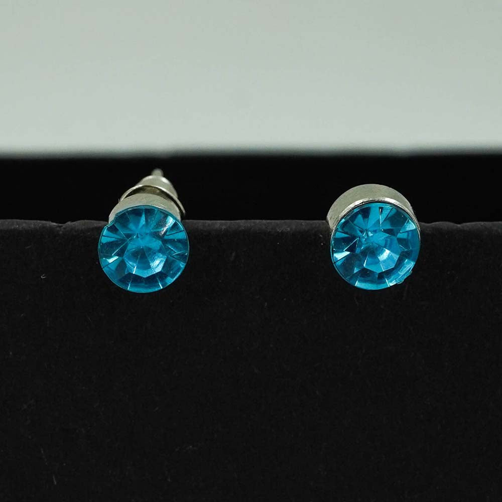 blue zircon studs